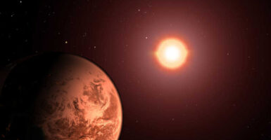 planet orbiting red dwarf