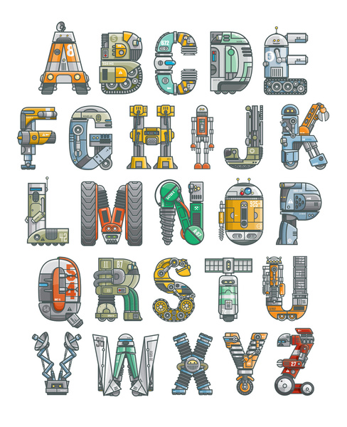 robot alphabet