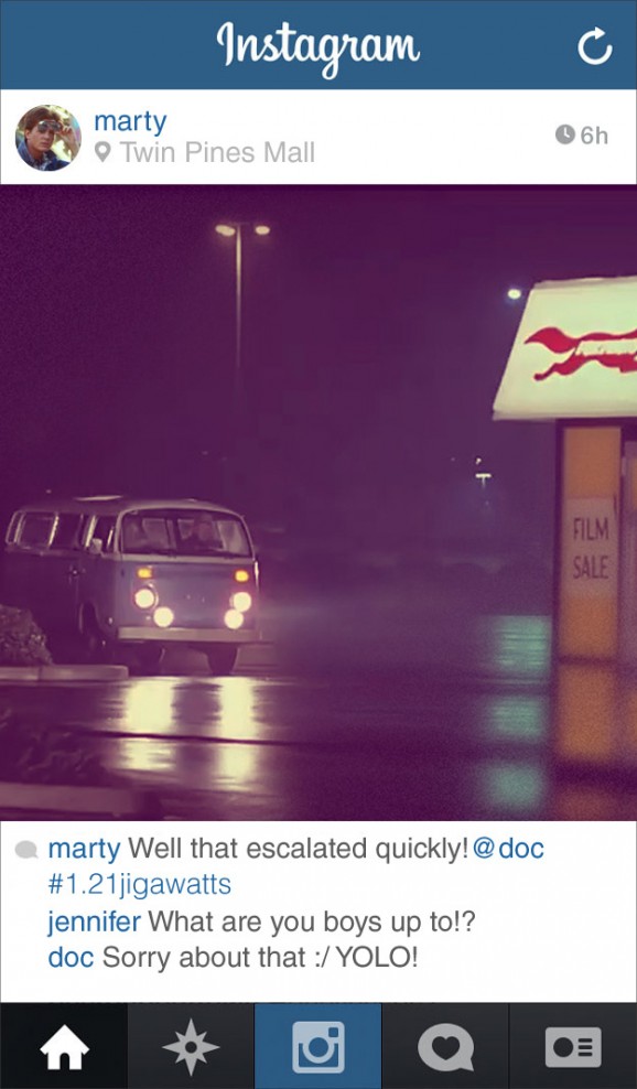 back to the future instagram