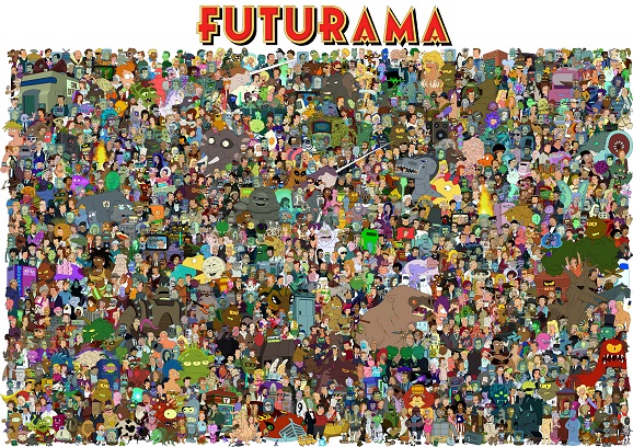 Nearly Every Futurama Character All In One Amazing Picture
