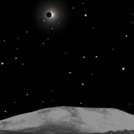 Imagined view of April 15th lunar eclipse