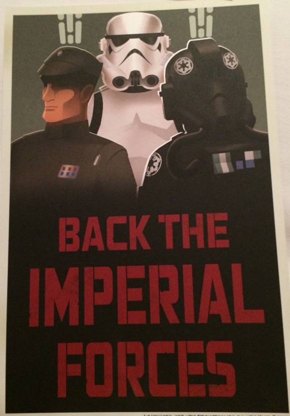 STAR WARS POSTER ~ REBELS PROPAGNDA 22x34 Inquisitor Long Live Galactic Empire 