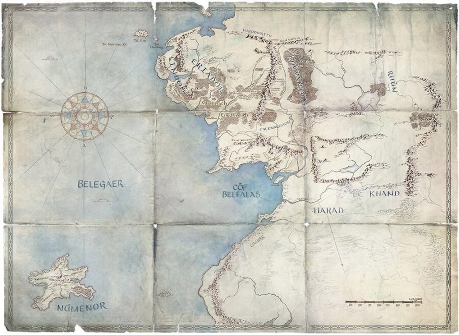 Map of Amazon's Lord of the Rings