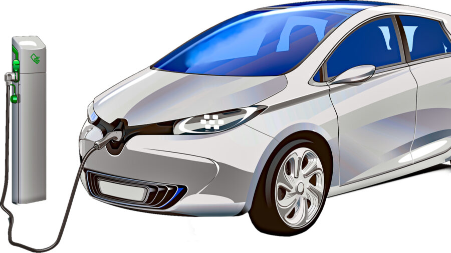 electric car illustration