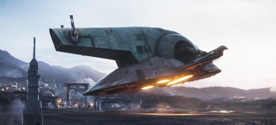 Boba Fett's Ship Landing in The Mandalorian