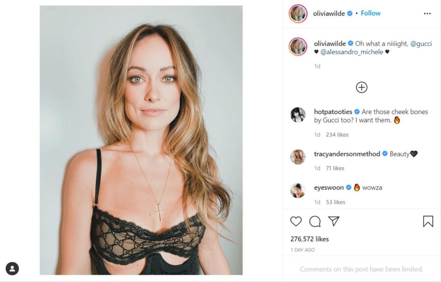 olivia wilde lingerie instagram