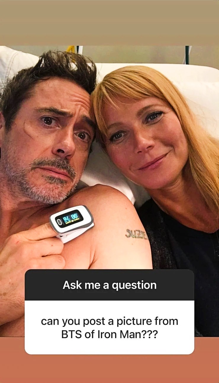 Robert Downey jr and Gwyneth Paltrow