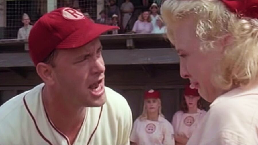 there's no crying in baseball a league of their own tom hanks