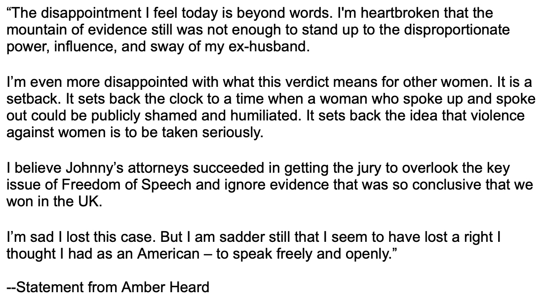 See Amber Heard's Reaction To Losing The Johnny Depp Case