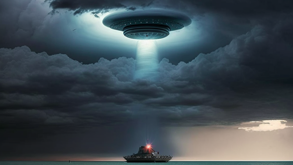 UFO over lake michigan