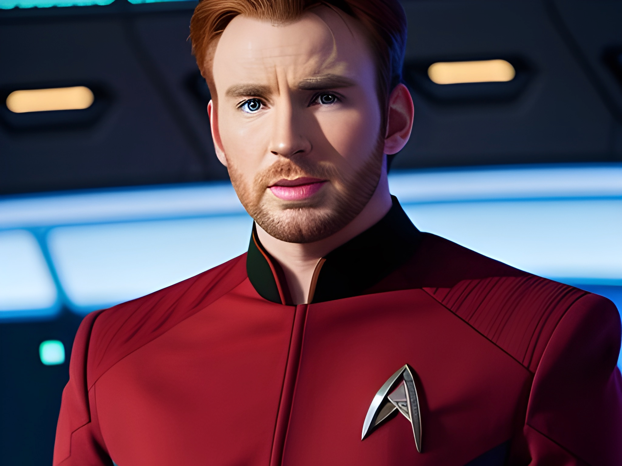 Captain Chris Evans in Star Trek