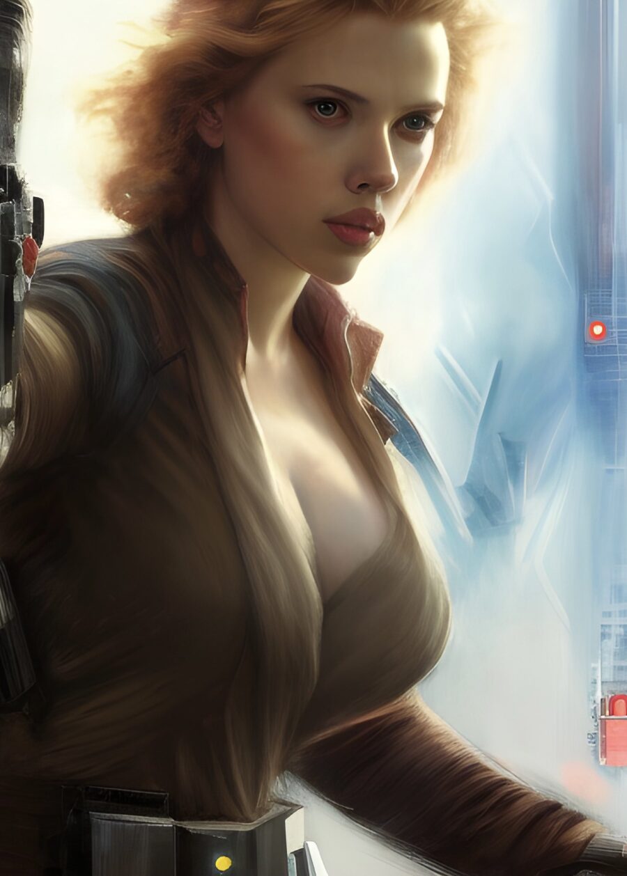 Scarlett Johansson in Star Wars art