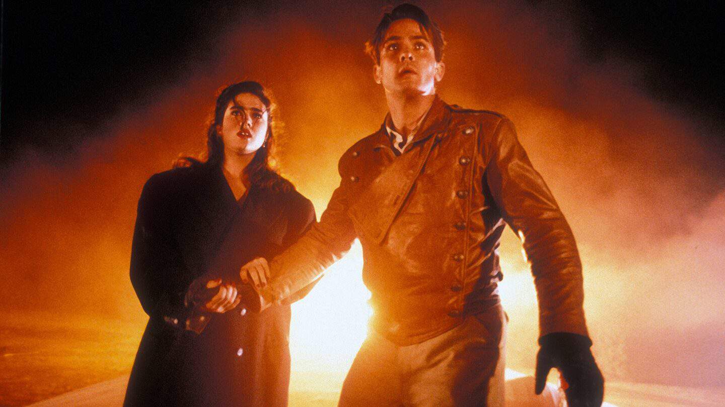 Jennifer Connelly and Billy Campbell in The Rocketeer (1991)