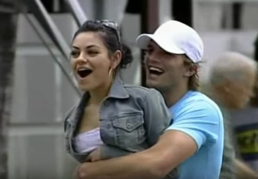 Mila Kunis and future husband Ashton Kutcher on Punk'd