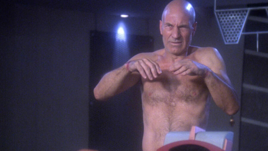 Patrick Stewart nude in Star Trek: The NExt Generation