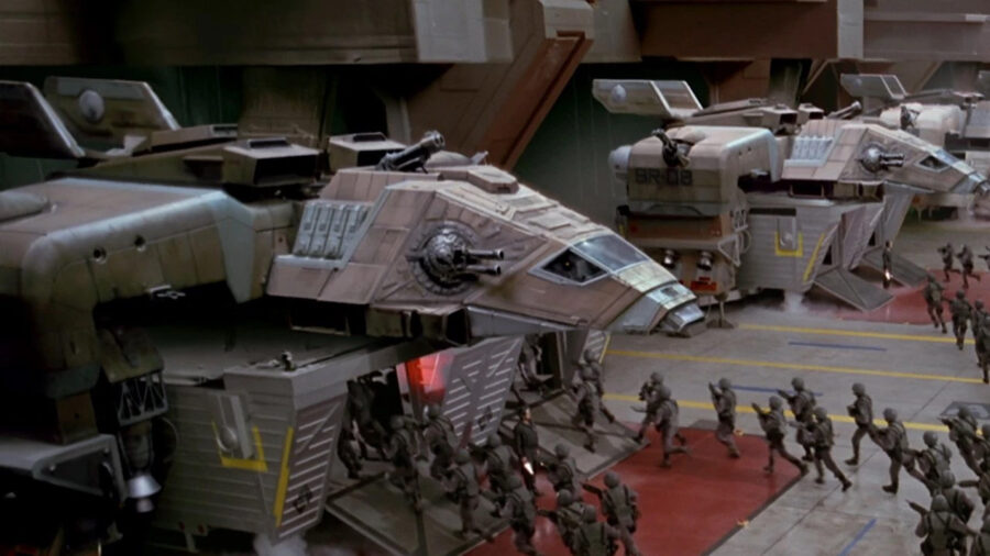 Scene from Paul Veerhoven's Starship Troopers