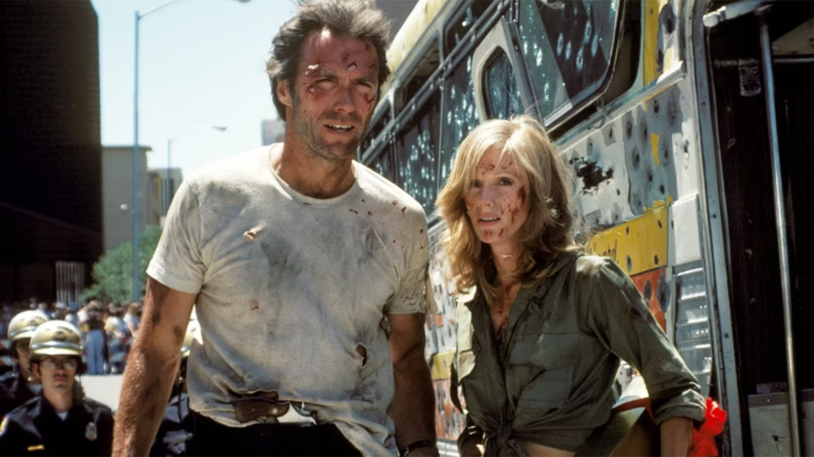 Clint Eastwood and Sondra Locke in The Gauntlet (1977)